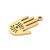 304 Stainless Steel Pendants STAS-S123-03G-08-2