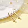 Brass Micro Pave Clear Cubic Zirconia Earring Hooks ZIRC-YW0001-03G-5