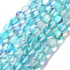 Synthetic Moonstone Beads Strands G-P528-J02-17-1