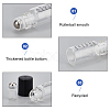 24Pcs Transparent Glass Roller Ball Bottles MRMJ-BC0003-36-5