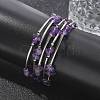 Natural Amethyst Chip Warp Bracelets X-BJEW-JB01517-02-2