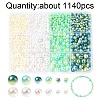 1140Pcs 12 Styles ABS Plastic Imitation Pearl Beads KY-YW0001-96A-1