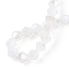 Imitation Jade Electroplate Glass Beads Strands EGLA-A039-J6mm-A06-4