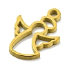 Laser Cut 304 Stainless Steel Charms STAS-G323-04G-2
