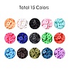 150G 15 Colors Handmade Polymer Clay Beads CLAY-JP0001-13-8mm-2