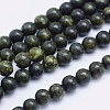 Natural Serpentine/Green Lace Stone Beads Strands G-P345-01-8mm-1