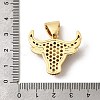 Brass Micro Pave Clear Cubic Zirconia Pendants KK-H267-060C-G-3
