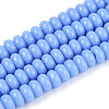 Opaque Solid Color Glass Beads Strands GLAA-ZX008-4mm-18W-1