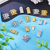 20Pcs 4 Style Brass Filigree Box Clasps KK-PJ0001-15-5
