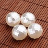 Faceted Round Acrylic Imitation Pearl Beads OACR-O002-3478-1