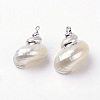 Electroplate Spiral Shell Pendants BSHE-L036-02-1