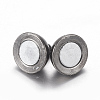 Brass Magnetic Clasps with Loops X-PALLOY-MC043-3B-4