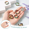6Pcs 6 Style 201 Stainless Steel Engravable Grooved Finger Rings Set for Women RJEW-YS0001-02-6