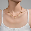 Daisy Flower 304 Stainless Steel Chain Necklaces FS-WGEC3D7-05-1