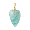 Natural Flower Amazonite Pendants G-C290-01A-1