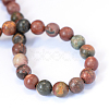 Natural Picasso Stone/Picasso Jasper Beads Strands X-G-E334-8mm-10-3