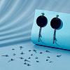 100Pcs Iron Ball Stud Earring Findings KK-UN0001-33-3
