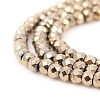 PVD Vacuum Plating Non-magnetic Synthetic Hematite Beads Strands G-F682-03-AB-3