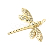 Brass Micro Pave Cubic Zirconia Pendants KK-D357-07E-G-2