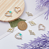 32Pcs 4 Styles Alloy Crystal Rhinestone Connector Charms FIND-DC0003-53-5