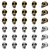 SUPERFINDINGS 30Pcs 2 Colors Zinc Alloy Skull European Beads FIND-FH0008-77-1