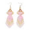 Angel Handmade Glass Seed Beads Dangle Earrings EJEW-MZ00538-03-2