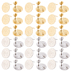 40Pcs 2 Colors 304 Stainless Steel Stud Earings Finding STAS-SC0010-40-1