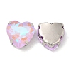 Mocha Fluorescent(MI) Heart Sew on Rhinestone GGLA-C001-01A-P06-2