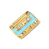 304 Stainless Steel Enamel Charms STAS-OY008-15G-1