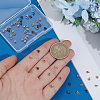 60Pcs 4 Colors Brass Crimp Beads KK-PH0014-91-3