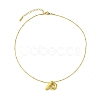 Ion Plating(IP) Initial Letter 304 Stainless Steel Pendant Necklace NJEW-R265-05G-P-2
