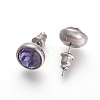 304 Stainless Steel Stud Earrings EJEW-F182-A10-2