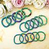 3Pcs 3 Size Synthetic Imperial Jasper Round Beaded Stretch Bracelets Set BJEW-SW00064-33-3