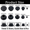 30Pcs 5 Styles Silicone Hole Plugs AJEW-GF0011-63C-2