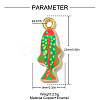 Printed Brass with Enamel Pendants KK-OY001-76G-03-2
