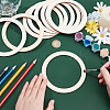 Unfinished Wooden Pieces Rings Shape LS-DIY-WH0349-06-3