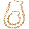 Zinc Alloy Heart Link Chain Necklaces & Bracelets Sets FS-WGBB3CC-01-5