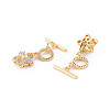 Brass Micro Pave Cubic Zirconia Toggle Clasps KK-S354-293A-NF-2