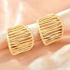 Brass Stud Earrings EJEW-P346-03G-1