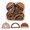 18Pcs 3 Style Walnut Wood Pendants WOOD-LS0001-43-1