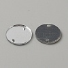 Flat Round Acrylic Mirror Sew on Rhinestone FIND-WH0155-028B-2