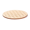 Basswood Carved Round Cup Mats DJEW-M006-02-3