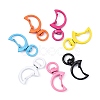 Spray Painted Alloy Swivel Snap Hooks Clasps PALLOY-T080-13-NR-1