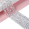 Electroplate Glass Beads Strands X-EGLA-D018-8x8mm-01-2