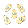 Rack Plating Brass Micro Pave Cubic Zirconia Pendants KK-M230-37G-1