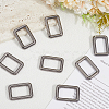 8Pcs Zinc Alloy Rectangle Buckle Ring PURS-SP0001-05B-3