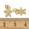 Rack Plating Brass Micro Pave Cubic Zirconia Pendants KK-K386-02K-G-3