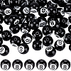 60pcs Opaque Acrylic Beads OACR-SP0001-12-1