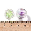 UV Plating Rainbow Iridescent Acrylic Beads OACR-H112-16A-3