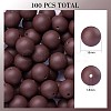 100Pcs Silicone Beads Round Rubber Bead 15MM Loose Spacer Beads for DIY Supplies Jewelry Keychain Making JX450A-1